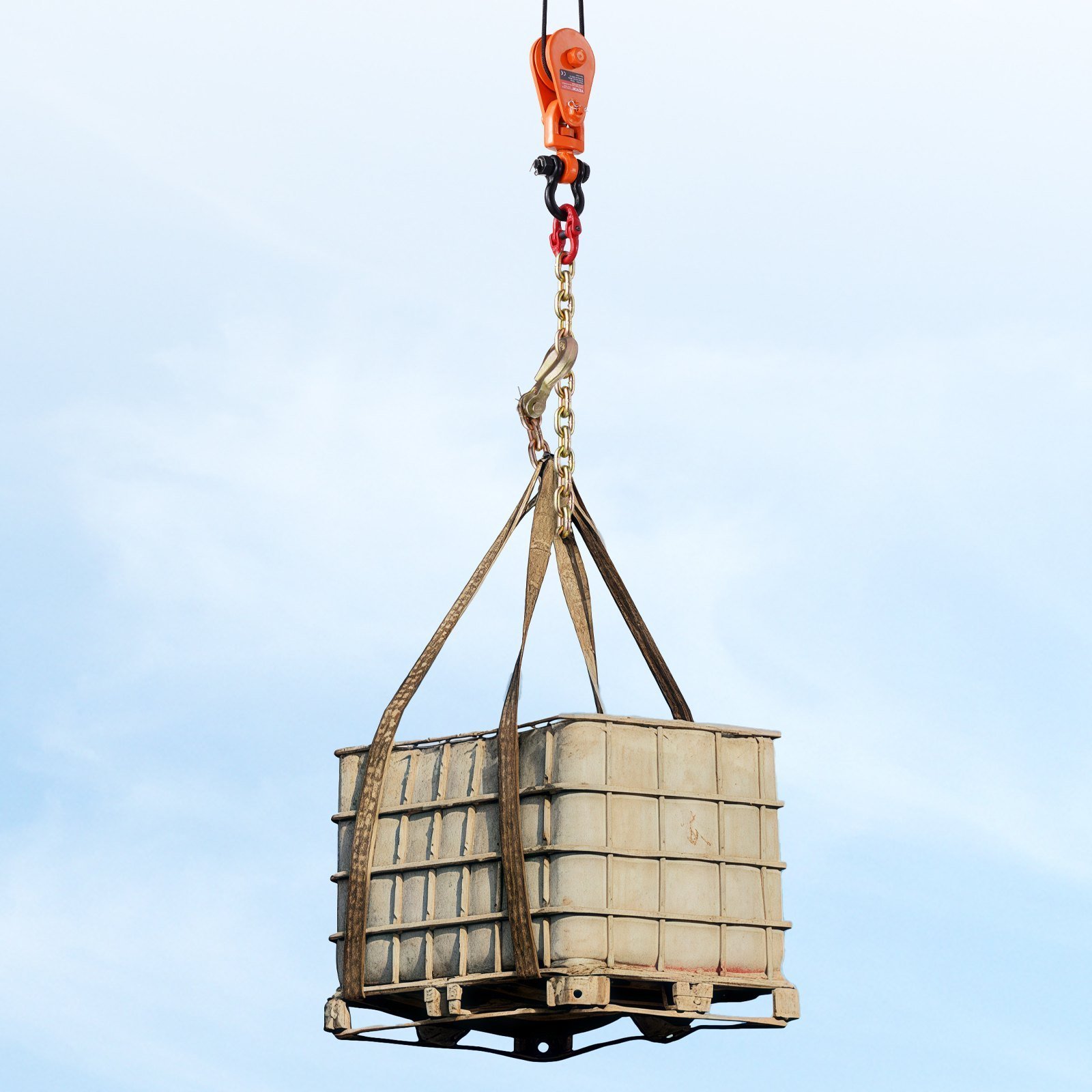 2 Ton 3' Snatch Block With Chain Flatbed Tow Truck Rollback Car Carrier Cable - Image 6