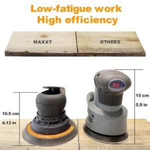 Electric 5mm Random Orbital Sander Brushless 350W 3A Multi-function Variable Speed Electric Corded Orbital Sanders Machine With 10 Sanding Paper For Woodworking R7303-5.0mmOrbit - Image 5