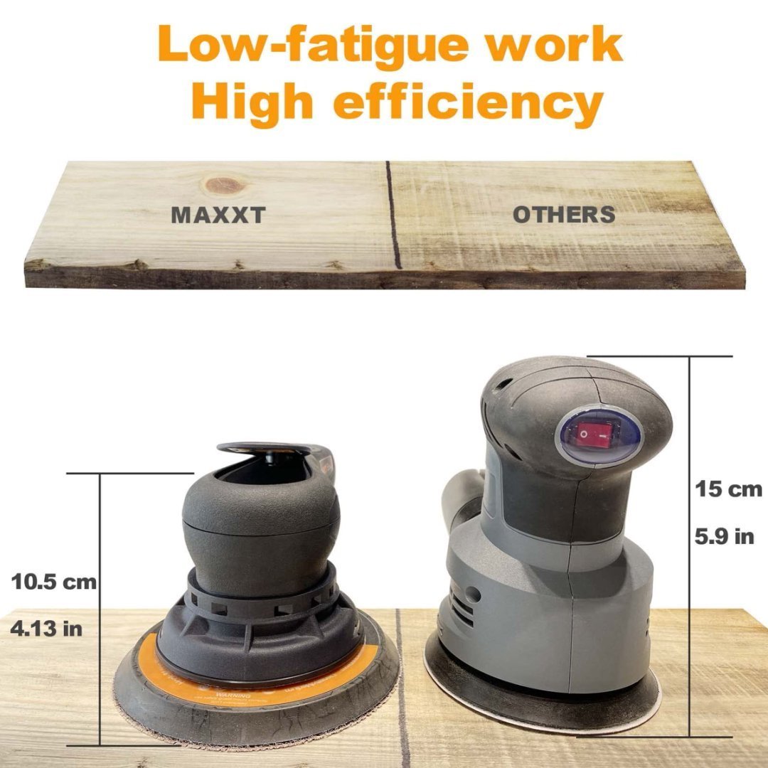 Electric 5mm Random Orbital Sander Brushless 350W 3A Multi-function Variable Speed Electric Corded Orbital Sanders Machine With 10 Sanding Paper For Woodworking R7303-5.0mmOrbit - Image 5