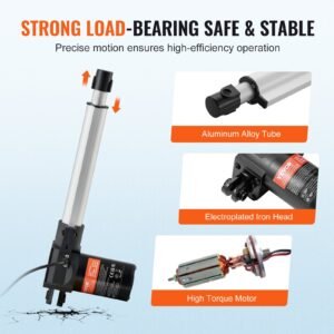 Linear Actuator 12V 8Inch Heavy Duty 1320lbs/6000N 0.19'/s IP44 Protection - Image 4