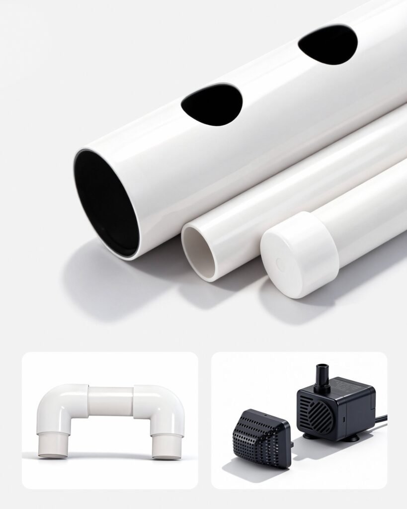 Hydroponics Growing System Kit, 1-Tier 36 Sites UPVC Pipe Hydroponic Grow Kit With Timed Irrigation, Sun & Light Blocking Pipes, Indoor Home Garden Vegetable Planting Grow Kits For Fruit Herb