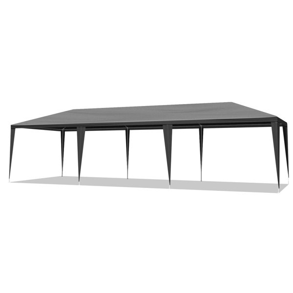 10'x30' Outdoor Party Tent With 8 Removable Sidewalls, Waterproof Canopy Patio Wedding Gazebo Black