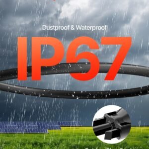 20FT Solar Panel Extension Wire With Female & Male Connectors 10AWG 1 Pair - Image 4