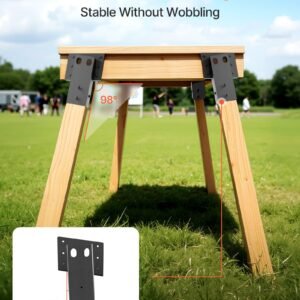 Compound Angle Platform Brackets Fit 3.5x3.5 In / 88.9x88.9 Mm Lumber 4 Pcs - Image 4