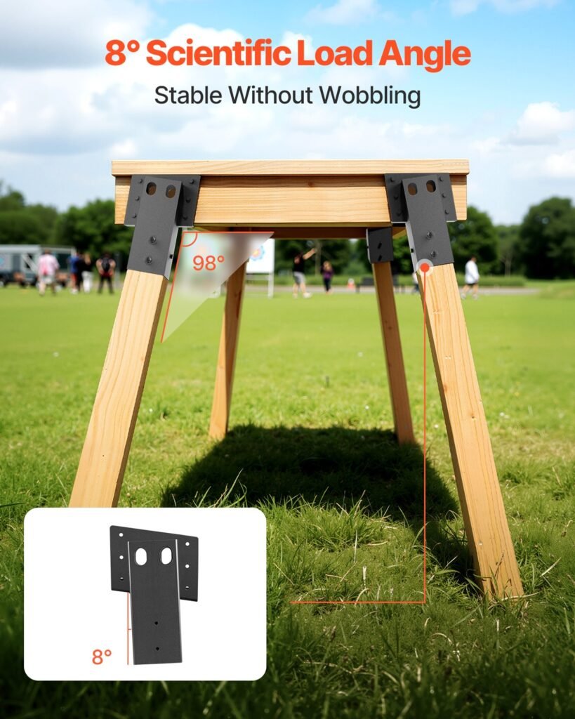 Compound Angle Platform Brackets Fit 3.5x3.5 In / 88.9x88.9 Mm Lumber 4 Pcs