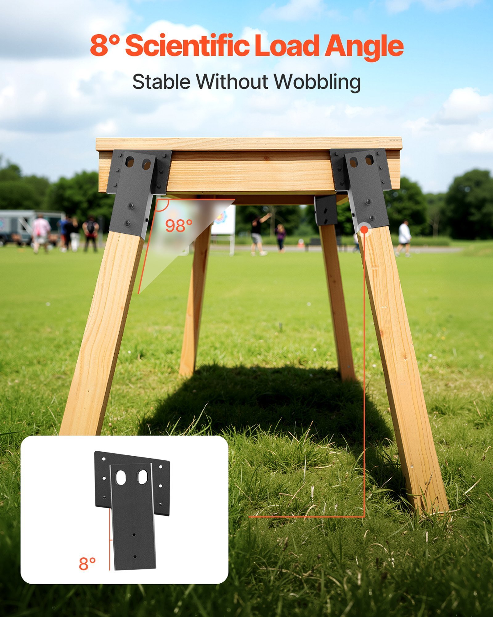 Compound Angle Platform Brackets Fit 3.5x3.5 In / 88.9x88.9 Mm Lumber 4 Pcs - Image 4