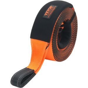 Recovery Tow Strap 4" X 30', 46,500 Lbs Break Strength, Triple Reinforced Loop Straps, Tree Saver, Off Road Towing And Recovery, Extreme Weather Resistance, Protective Sleeves & Storage Bag - Image 1
