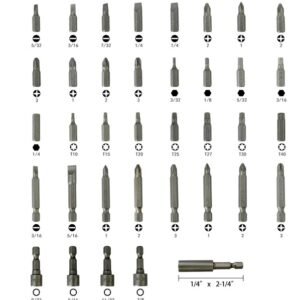 37 Piece Impact Screwdriver Bit Set Nut Driver Torx Phillips Tool Magnetic Drill - Image 1