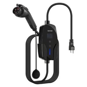 Level 1&2 EV Charger Portable Charger 16A Adjustable Current 120V 240V With LCD - Image 1