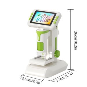 Kids Microscope 1600X Digital Microscope With 4 Inch 1080P Screen Handheld Portable Microscope For Children Educational Science Kit With Slides - Image 6