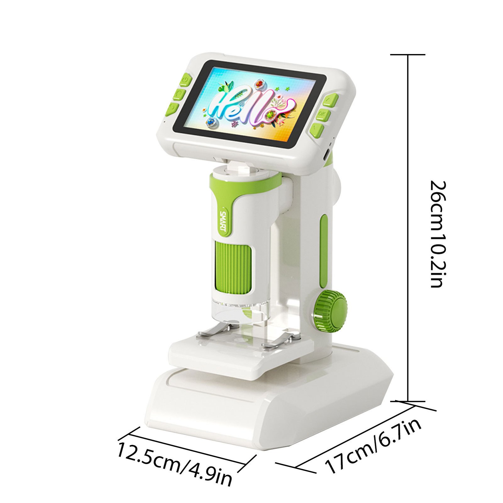 Kids Microscope 1600X Digital Microscope With 4 Inch 1080P Screen Handheld Portable Microscope For Children Educational Science Kit With Slides - Image 6