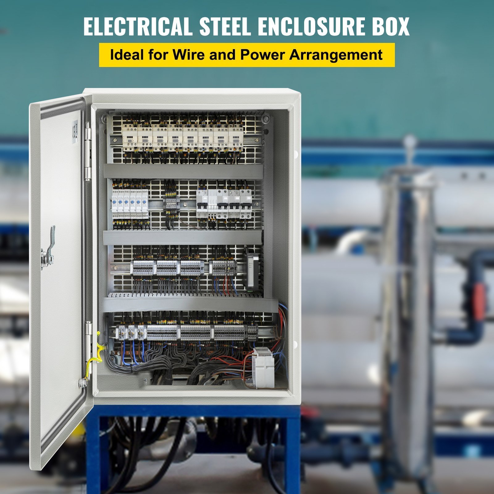 NEMA Steel Enclosure ,12 X 8 X 6'' NEMA 4X Steel Electrical Box, IP66 Waterproof & Dustproof, Outdoor/Indoor Electrical Junction Box, With Mounting Plate - Image 3