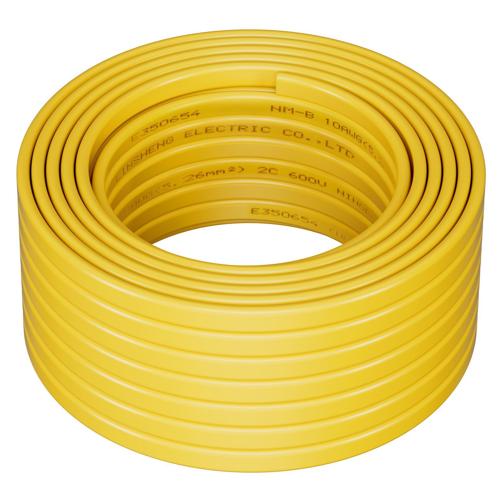 NM-B Wire 10AWG'2C Copper Core Cable 50 Ft Electrical Wire With Ground - Image 1