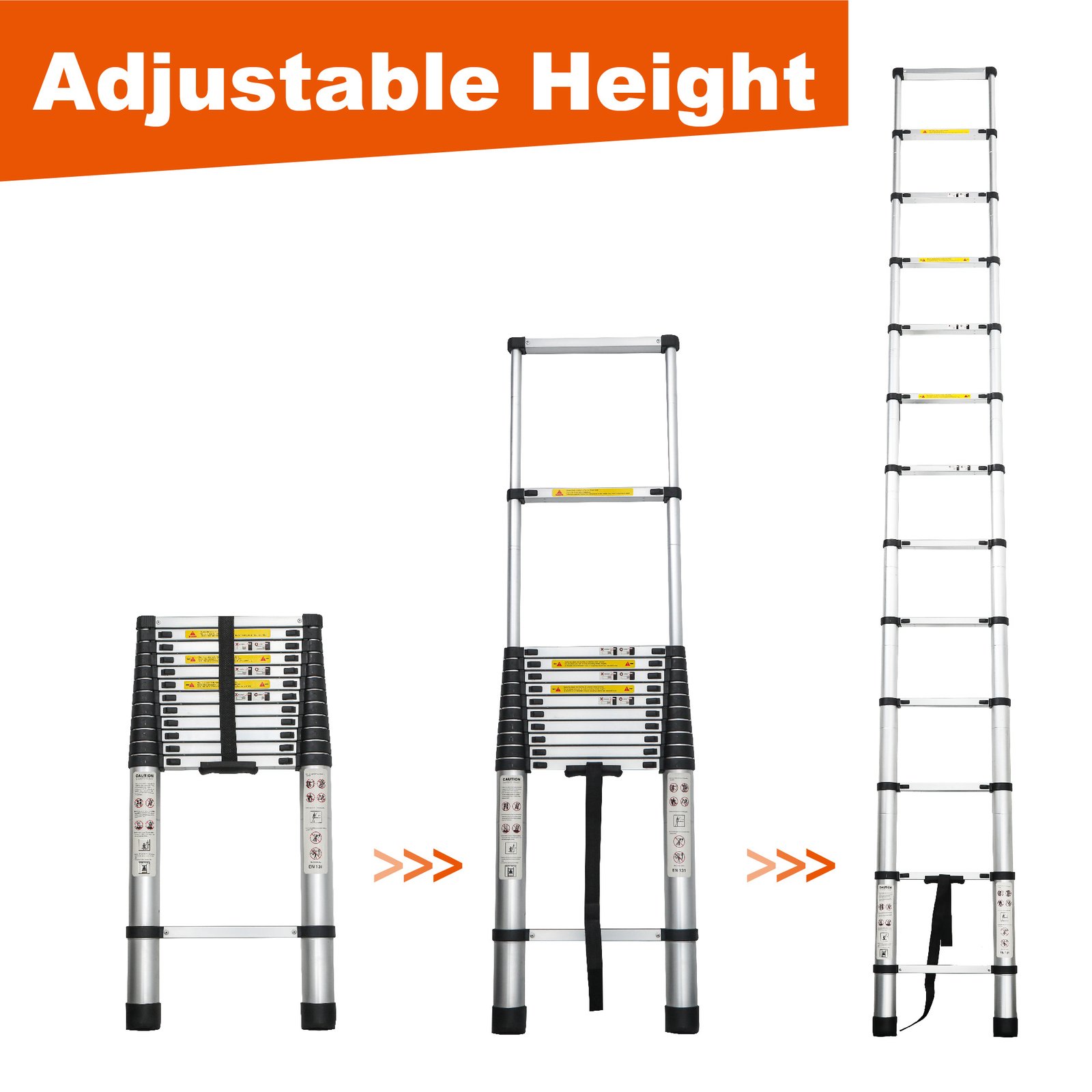 Aluminum Telescoping Ladder For Outdoor Work - Image 1