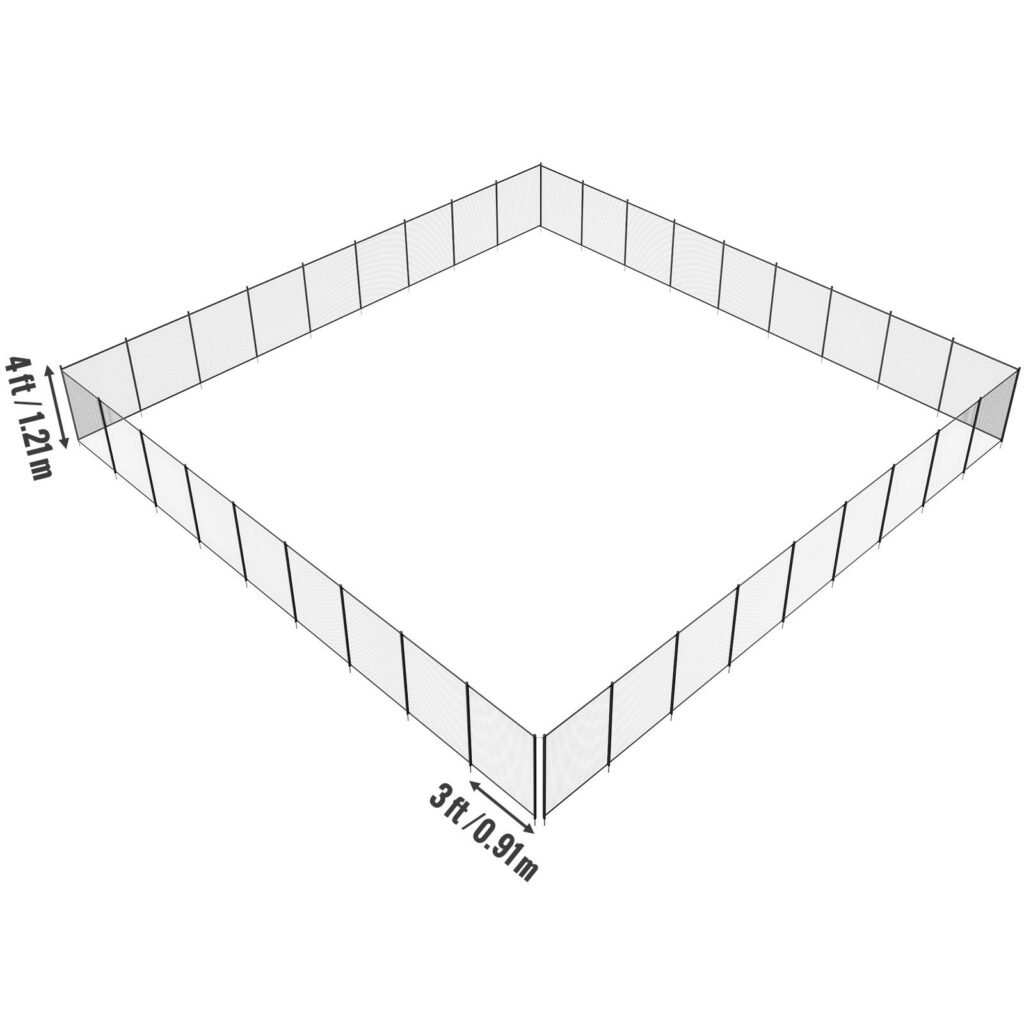 Pool Fence, 4 X 108 FT Pool Fences For Inground Pools, Removable Child Safety Pool Fencing, Easy DIY Installation Swimming Pool Fence, 340gms Teslin PVC Pool Fence Mesh Protects Kids And Pets