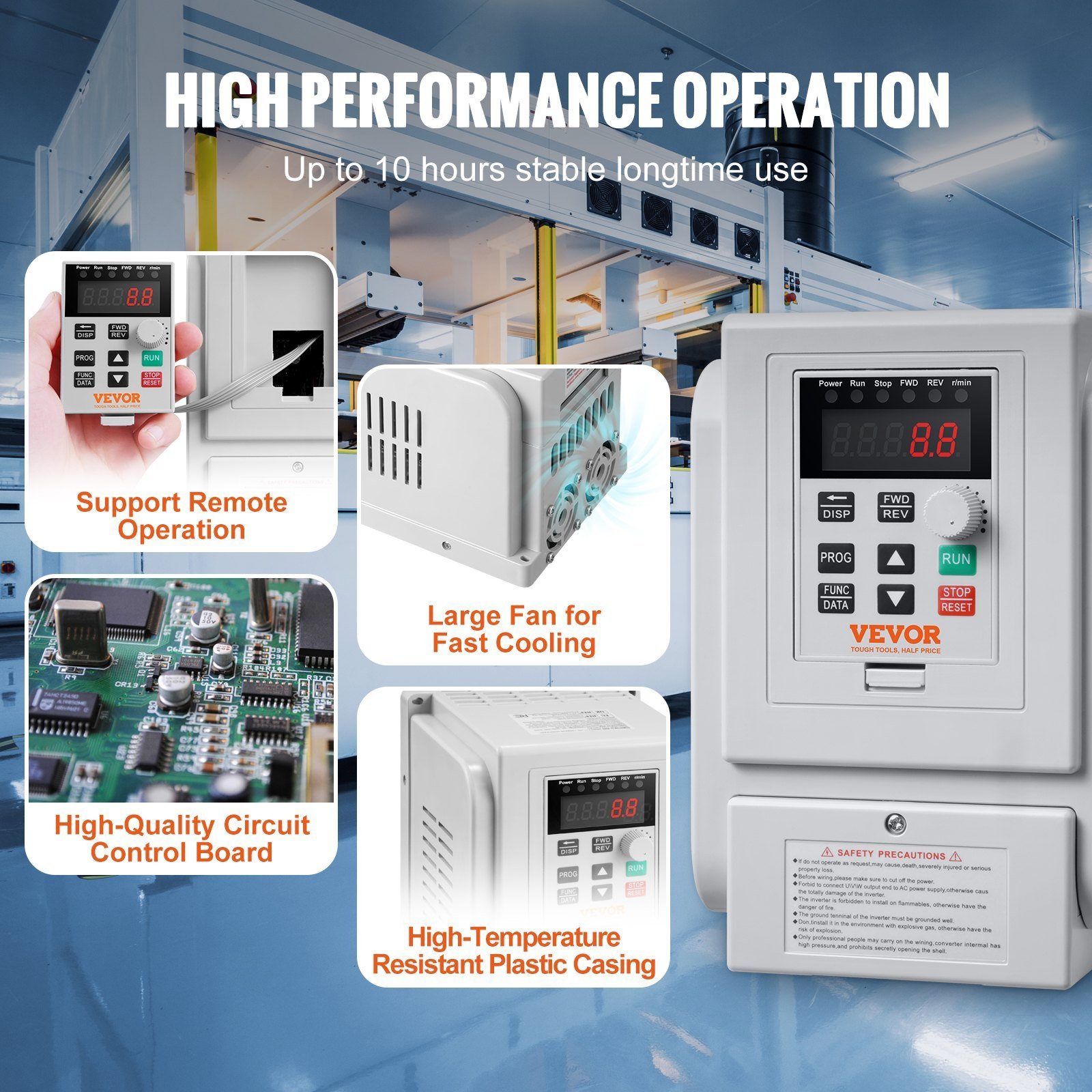 VFD 2.2KW 10A 3HP Variable Frequency Drive For 3-Phase Motor Speed Control - Image 5