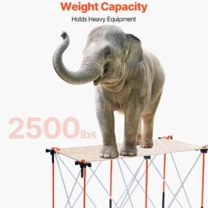 Portable Folding Workstand 4.15 X 2.18ft Collapsible Work Stand 2500lbs Capacity - Image 2
