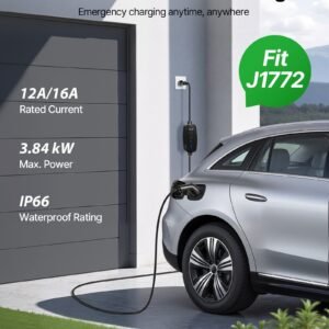 Level 1&2 EV Charger Portable Charger 16A Adjustable Current 120V 240V With LCD - Image 2
