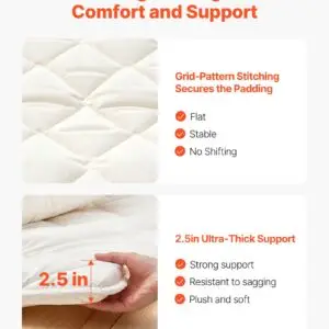 Japanese Tatami Mat, Twin Size Foldable Japanese Tatami Mattress, Futon Mattress With Storage Bag & Fastener, 9-Layer Floor Mat For Sleeping, Dormitory, Meditation, Yoga, 80 X 39 X 2.5 In, White - Image 4