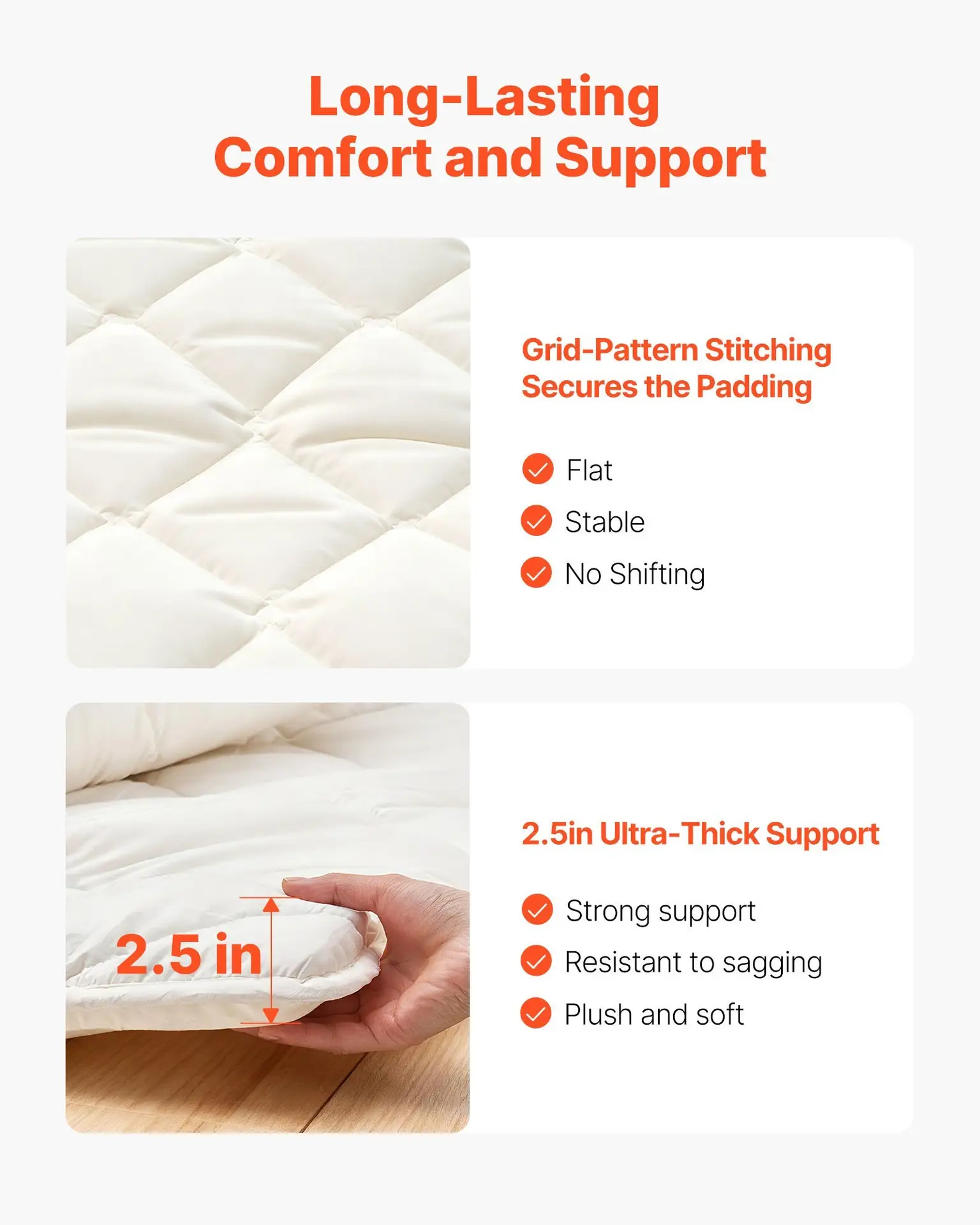 Japanese Tatami Mat, Twin Size Foldable Japanese Tatami Mattress, Futon Mattress With Storage Bag & Fastener, 9-Layer Floor Mat For Sleeping, Dormitory, Meditation, Yoga, 80 X 39 X 2.5 In, White - Image 4