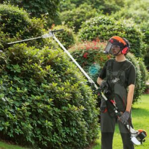 26CC 5-in-1 Multi-Functional Trimming Tools, Gas Hedge Trimmer, Weed Eater, String Trimmer, Edger, Pole Saw Chainsaw Pruner With Extension Pole - Image 3