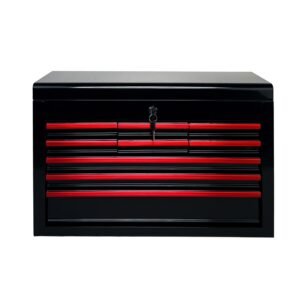 Heavy Duty Metal Tool Box, 24-inch, Portable Metal Tool Box with 9 Drawers, Small Tool Chest with EVA Liners, Ball Bearing Slide Drawers Locking & Powder Coated Finish, Multi-Function Tool Organizer - Image 1