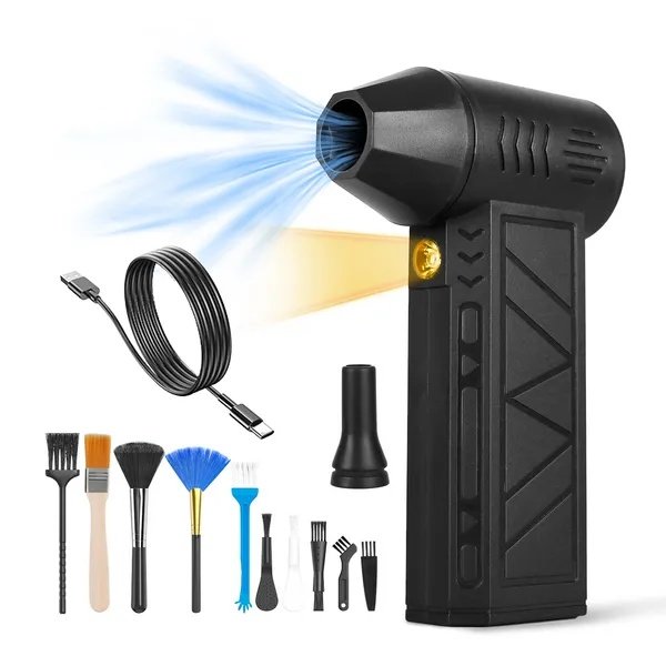 Compressed Air Duster With LED Light Up To 150000RPM Speed For PC