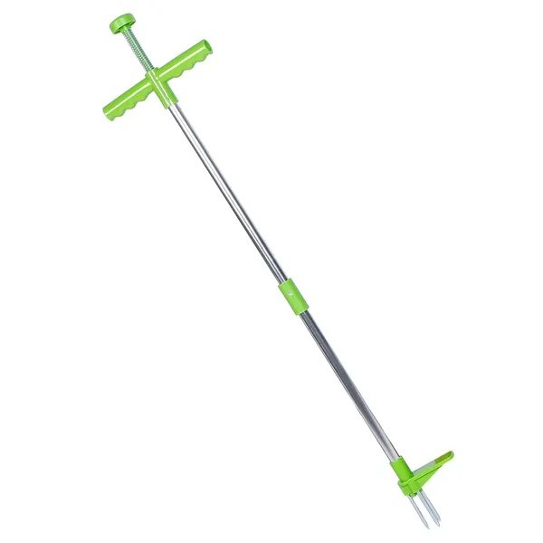 Weed Puller Twister Stand Up Root Removal Hand Tool 3 Claws Aluminum Grass Manual Remover 38.98in Long Handle With Foot Pedal