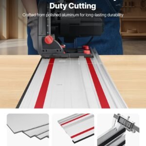 Track Saw Guide Rail, 110-Inch Cutting Range, Kit Includes 4 X 27.5 In Aluminum Extruded Guide Rails And 3 Connectors, Compatible With Makita, Festool & WEN Track Saws, For Woodworking Projects - Image 3
