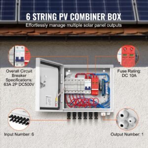 Solar PV Combiner Box 6 String 10A For Solar Panel System Steel Case IP65 - Image 4