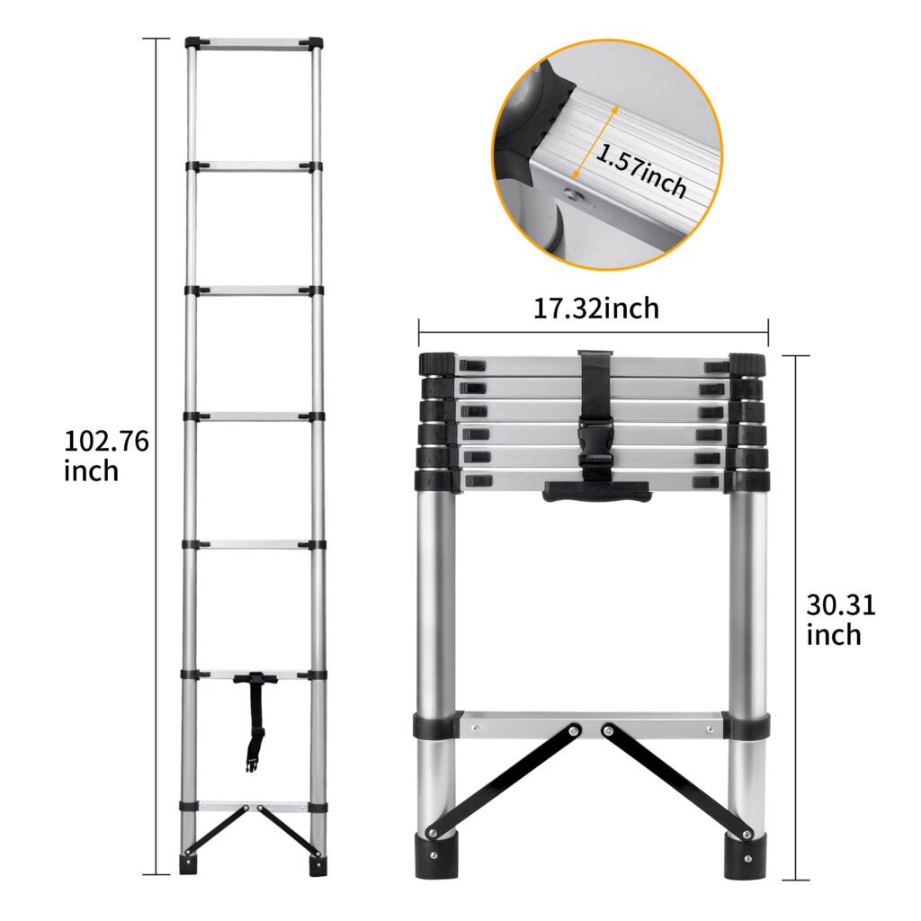 8.56 Feet Compact Telescoping Ladder
