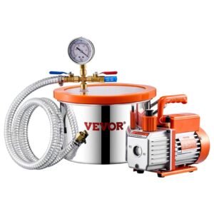 1.5 Gallon Vacuum Chamber 3.5CFM Single Stage Degassing Chamber Kit - Image 1