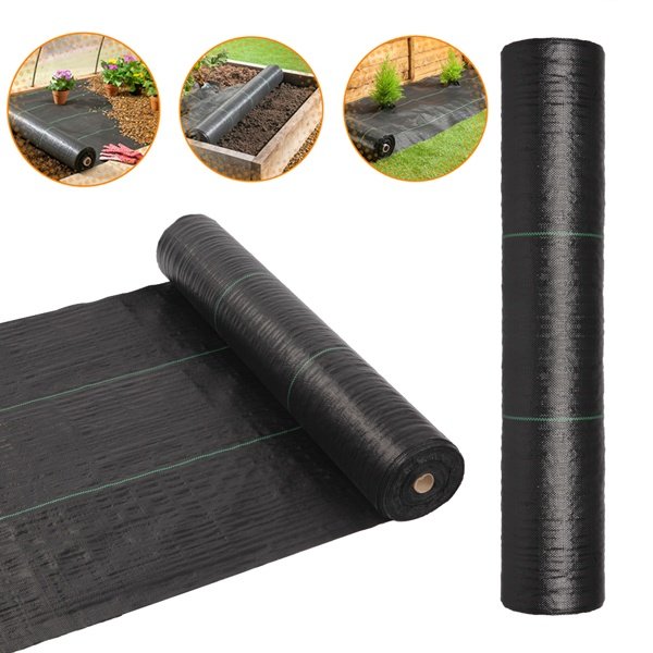 4x100ft Black Weeding Cloth Polyethylene Foldable