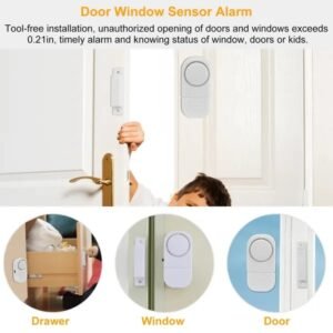 Wireless Window Door Magnet Alarms Magnetic Sensor Security Burglar Alarm For Kid Safety - Image 2