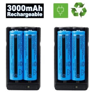 Battery 3000mAh 3.7V Rechargeable Li-ion Batteries For Torch Laser&Dual Charger - Image 8