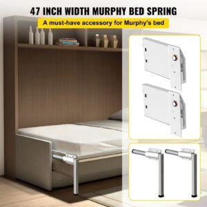 Murphy Mounting Wall Springs Mechanism Heavy Duty Support Hardware DIY Kit For Queen Twin Size Bed (Horizontal), White - Image 4