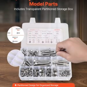246 Pcs Bolts Nuts Assortment Kit Imperial Stainless Steel For Furniture - Image 4