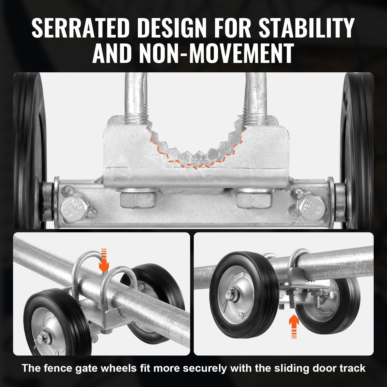 Sliding Gate Kit 6” Adjustable Heavy Duty Rolling Hardware 600 Lbs Load - Image 5