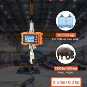 Digital Crane Scale Industrial Hanging Scale 2200 Lbs/1000 Kg Heavy Duty Scale - Image 2