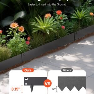 Steel Landscape Edging 5 Packs 39 X 4in Rust-Resistant Edging Border Black - Image 5