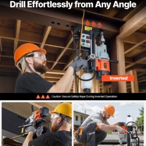 Magnetic Drill Press Mag Drill Press 1550 W 2.4 In Boring Dia 0-600 RPM - Image 5