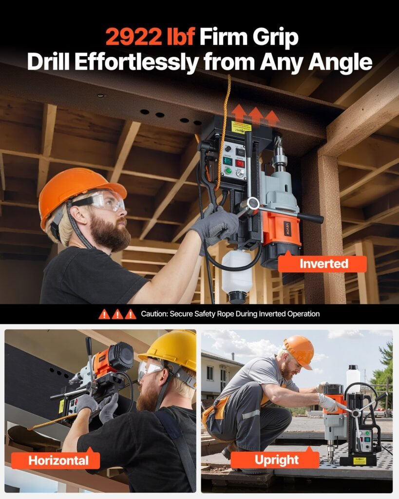 Magnetic Drill Press Mag Drill Press 1550 W 2.4 In Boring Dia 0-600 RPM