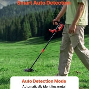 Metal Detector, 6", Lightweight Metal Detector With LCD Display, IP68 Waterproof Search Coil, Adjustable 22.8"-33.8" High Accuracy Gold Detector, Easy To Use, For Detecting Gold Treasure Hunting - Image 2