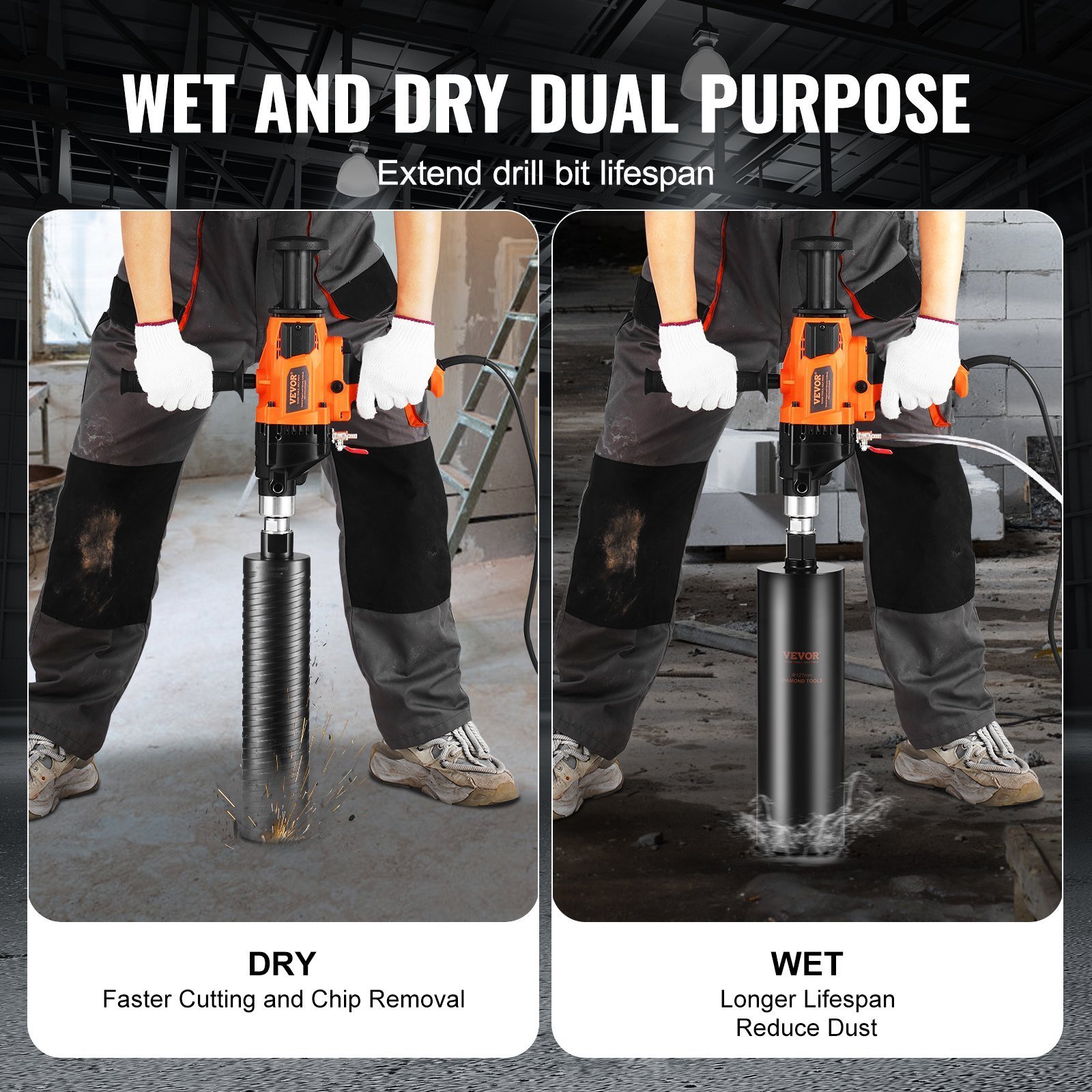 Core Drill Machine 0.8-6.3in Dia 2000W Handheld Core Drill Rig For Mixing - Image 3