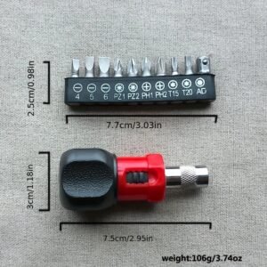 Mini Multifunctional Scraper Screwdriver Set,Reversible Steel Connector With Quick Action And Variety Of Pins, Durable Hand Tool Kit - Image 6