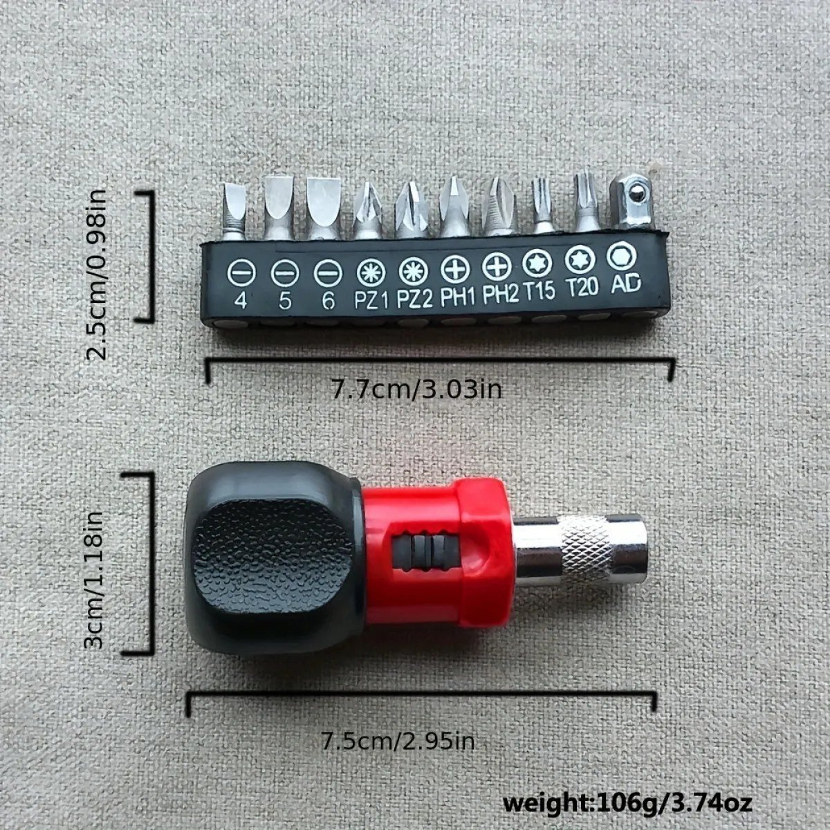 Mini Multifunctional Scraper Screwdriver Set,Reversible Steel Connector With Quick Action And Variety Of Pins, Durable Hand Tool Kit - Image 6