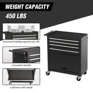 4-drawer Rolling Toolbox With 4-wheel Toolbox With Drawers - Image 6