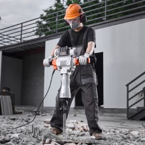 Demolition Jack Hammer Concrete Breaker 2100W Electric Hammer 2 Chisel Bit - Image 6