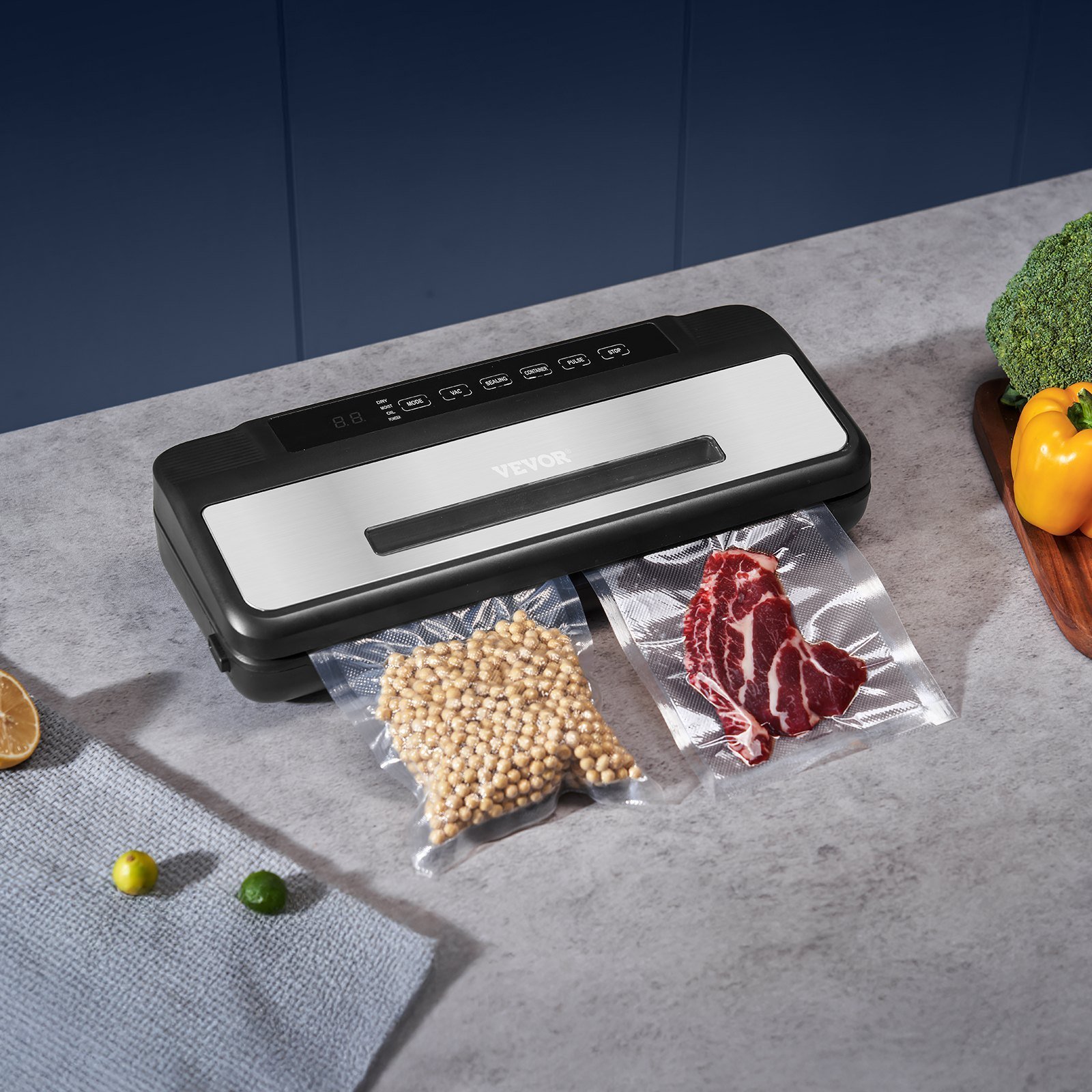 7-in-1 Vacuum Sealer Machine Fast-Compact Automatic Food Saver 120W Bags & Roll - Image 6