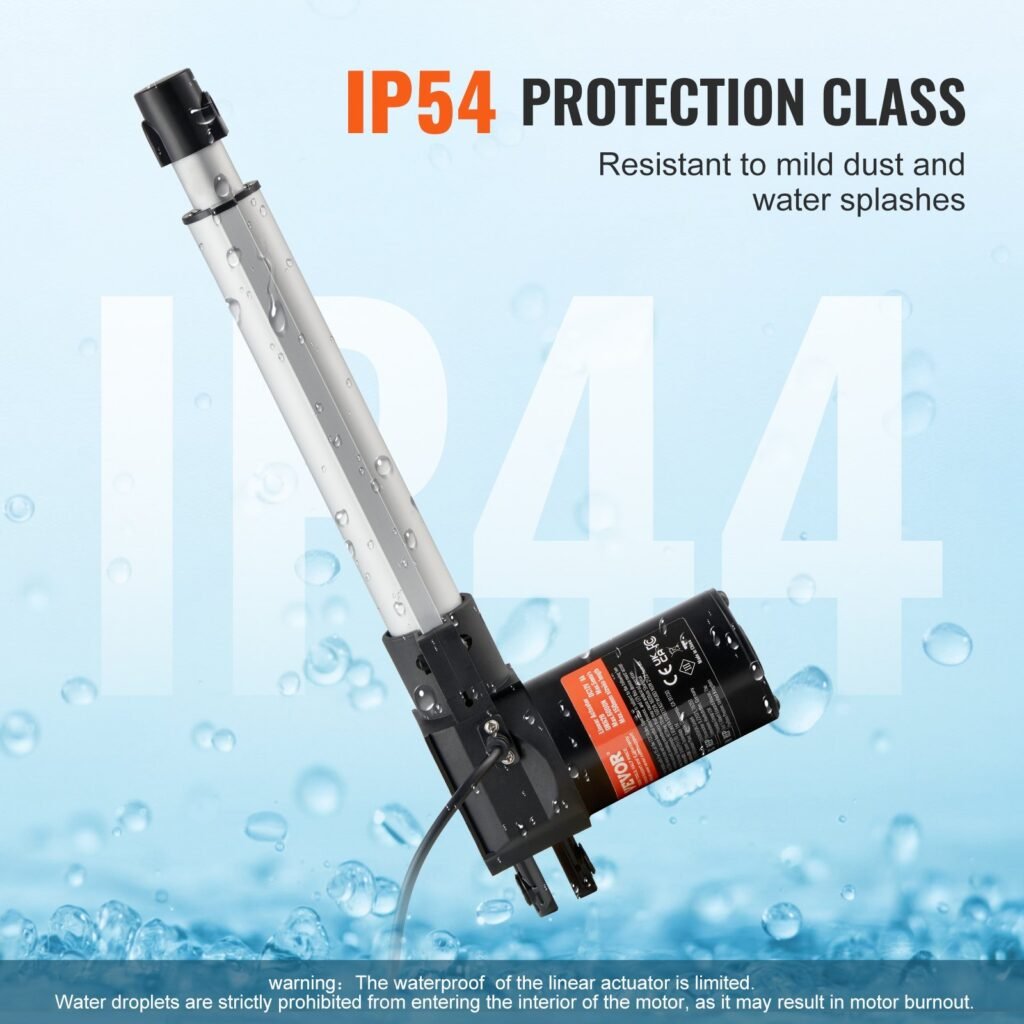 Linear Actuator 12V 8Inch Heavy Duty 1320lbs/6000N 0.19'/s IP44 Protection